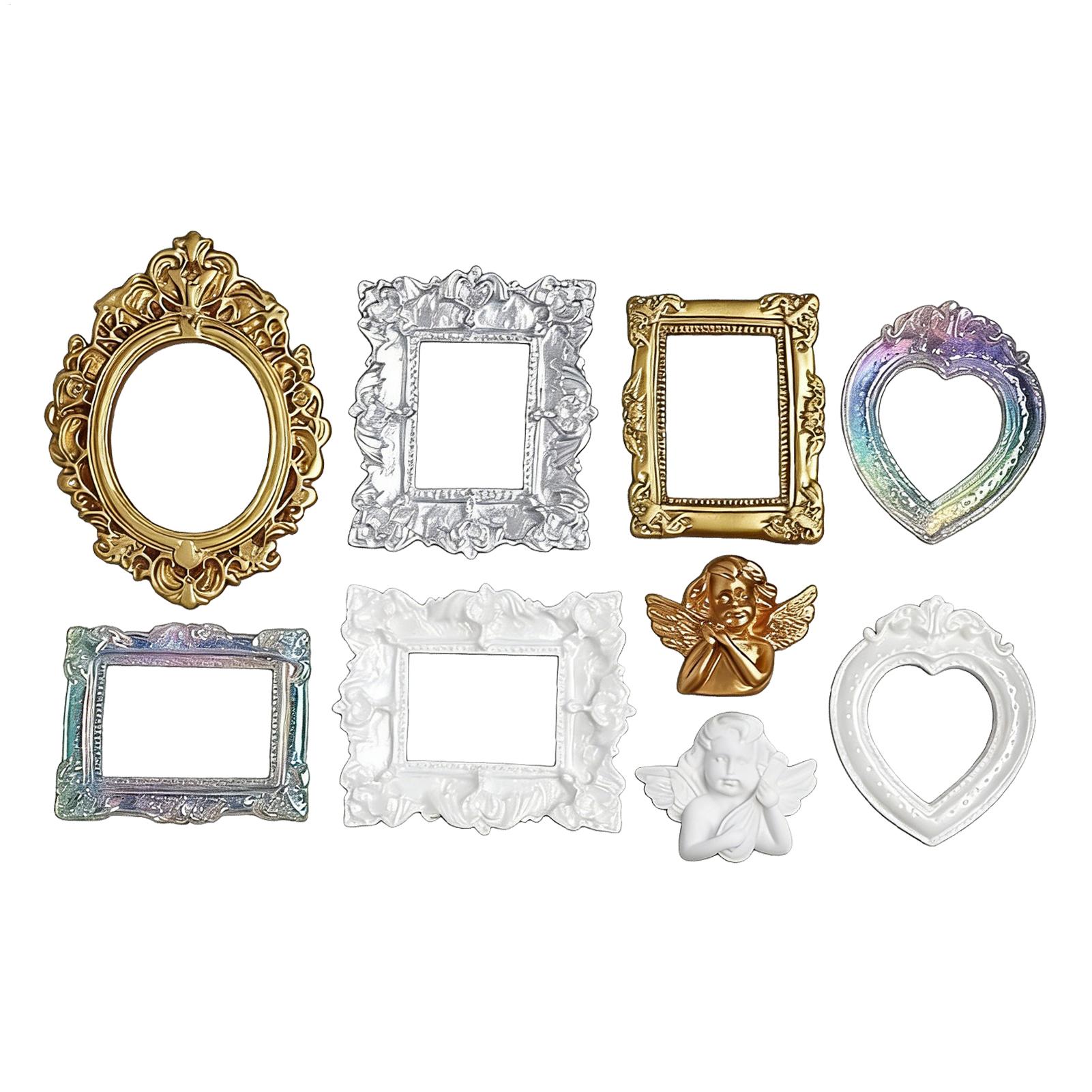 Resin Art For Photo Frame - 9 Pcs Miniature Picture Frame Decor