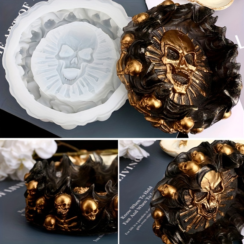 Resin Art Kit With Molds - Ashtray mold, skull DIY craft gift