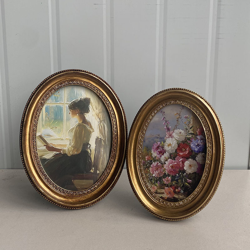Vintage European Relief Golden - Resin Art Photo Frame ulasan dan harga