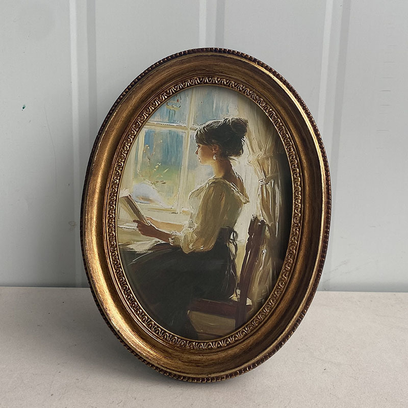 Vintage European Relief Golden - Resin Art Photo Frame ulasan dan harga