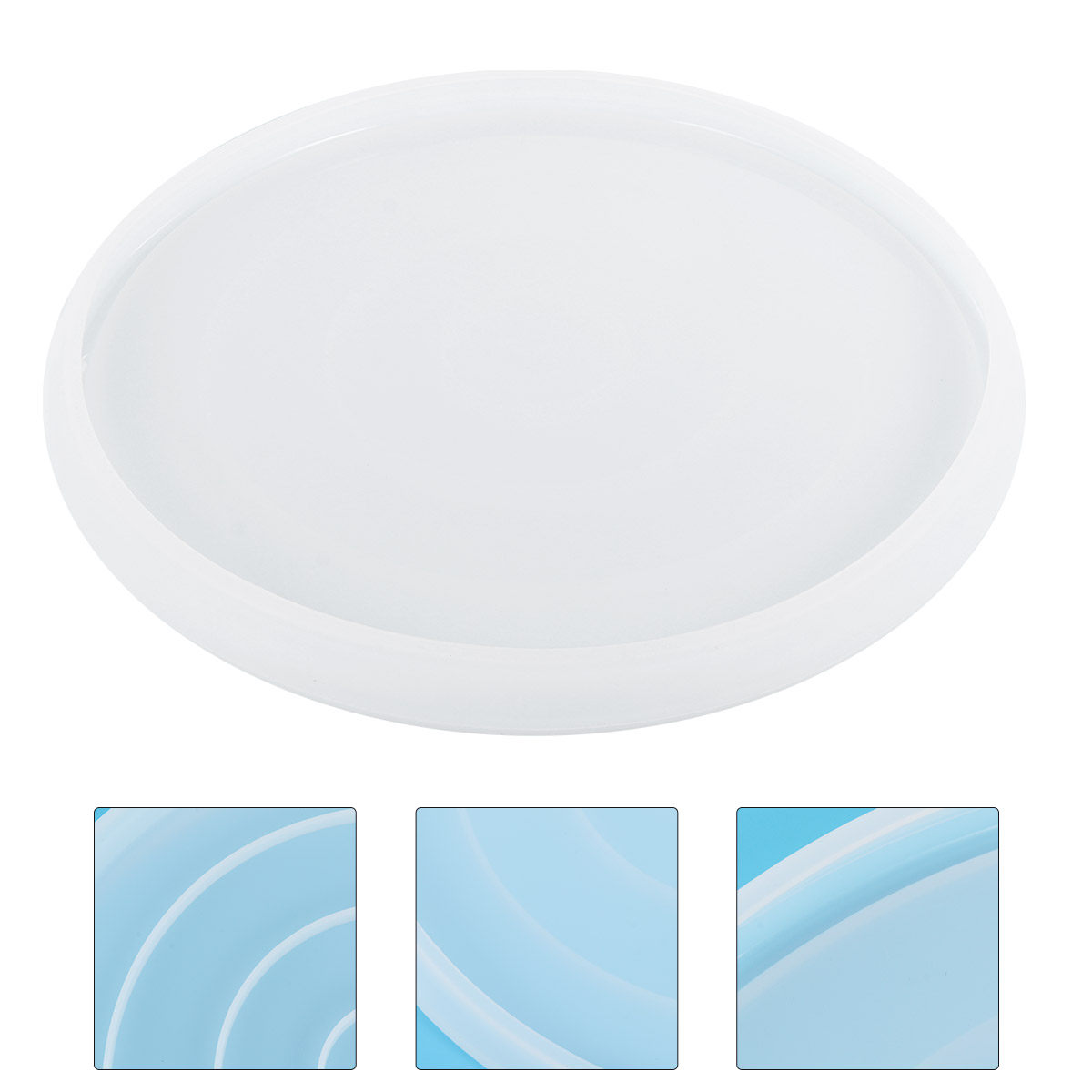 1Pcs Round Silicone Plate Mold - Resin Art Coasters ulasan dan harga