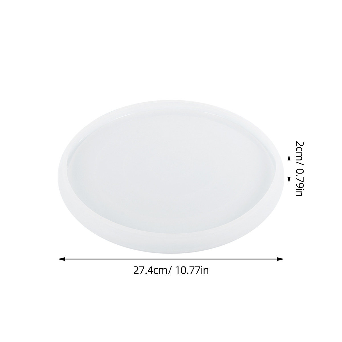 1Pcs Round Silicone Plate Mold - Resin Art Coasters ulasan dan harga