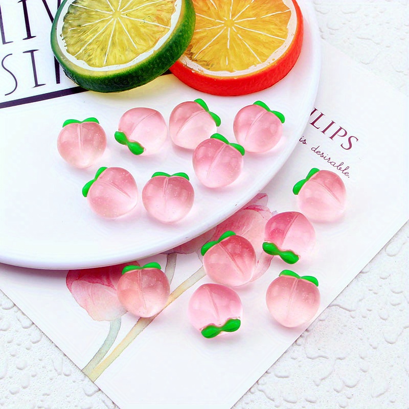 10Pcs New Transparent Peach Fl - Resin Art Love ulasan dan harga