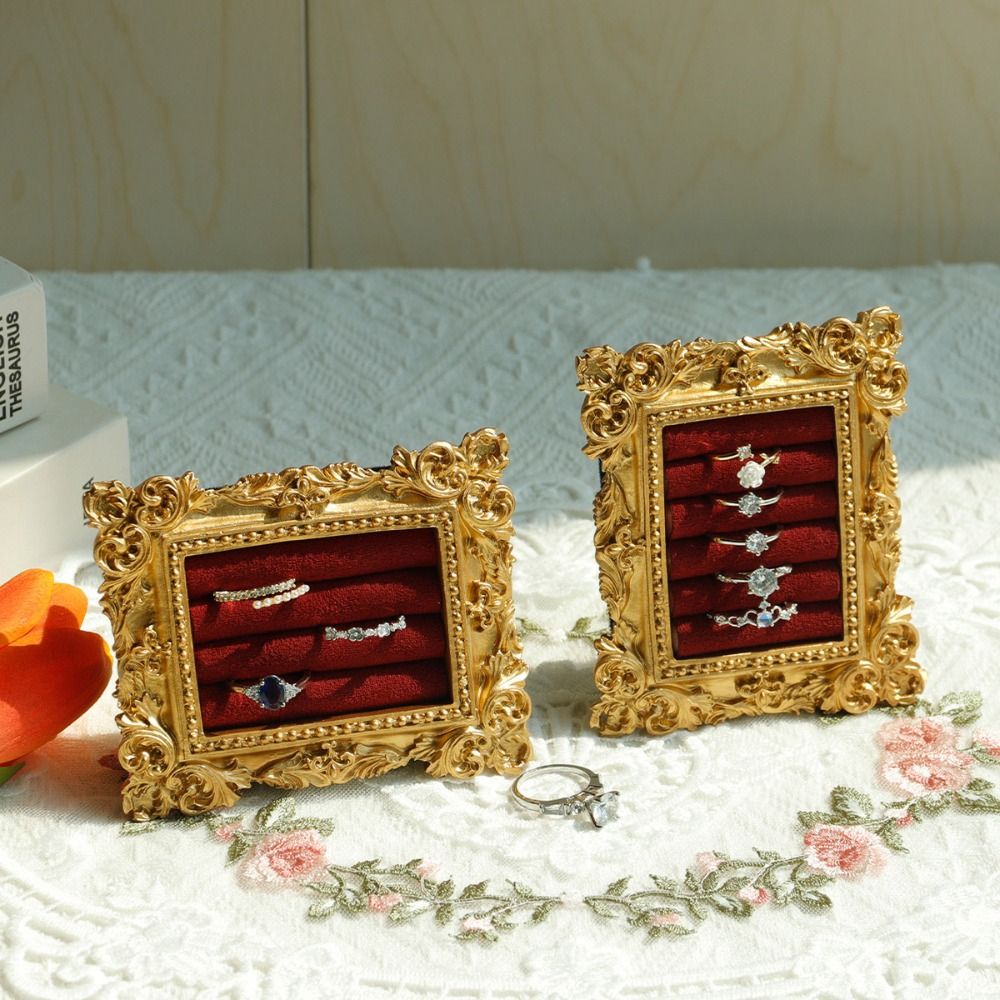 Vintage Gold Ring Display Stan - Resin Art For Photo Frame ulasan dan harga