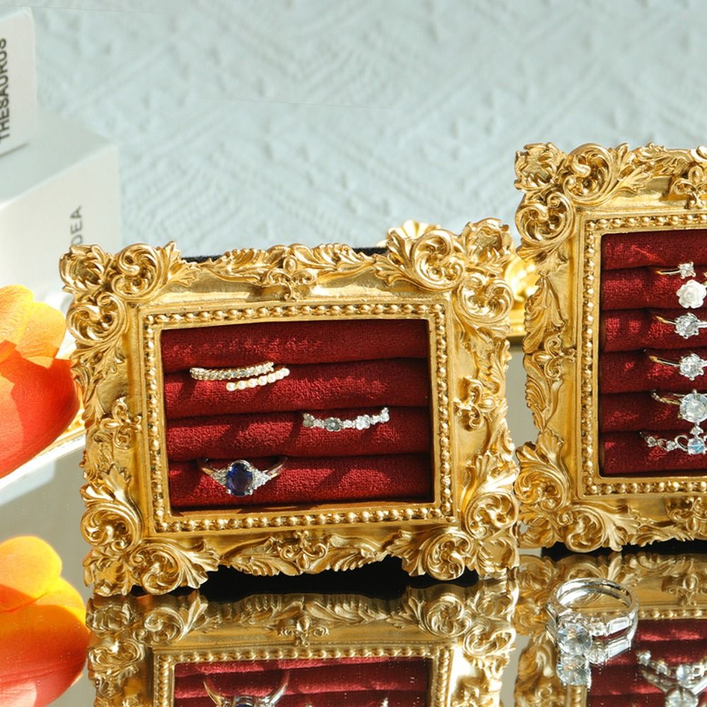 Vintage Gold Ring Display Stan - Resin Art For Photo Frame ulasan dan harga
