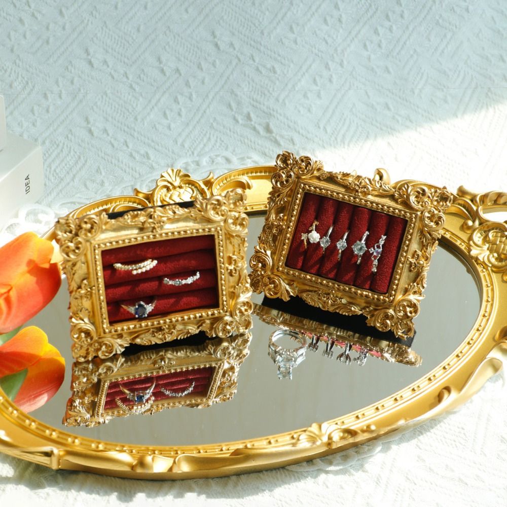 Vintage Gold Ring Display Stan - Resin Art For Photo Frame ulasan dan harga