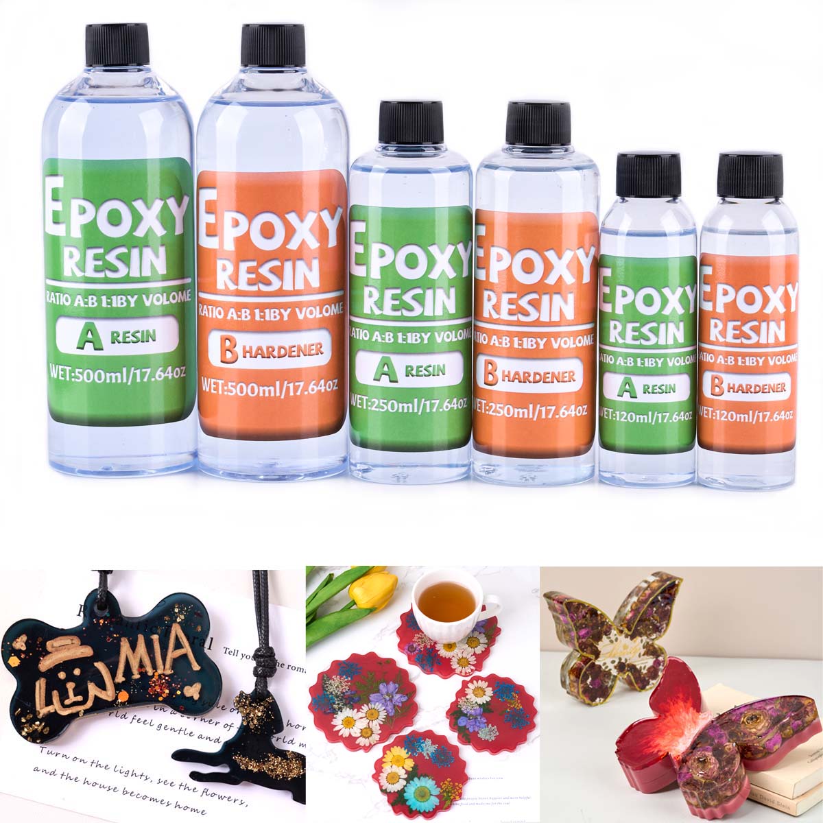 1:1 Ratio Epoxy Resin Kit Anti - Resin Art Kit With Molds ulasan dan harga