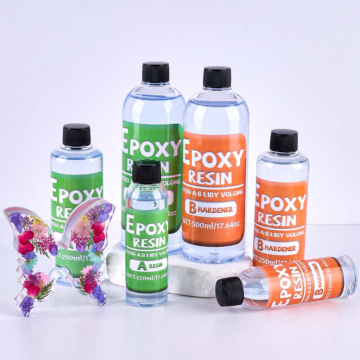 1:1 Ratio Epoxy Resin Kit Anti - Resin Art Kit With Molds ulasan dan harga
