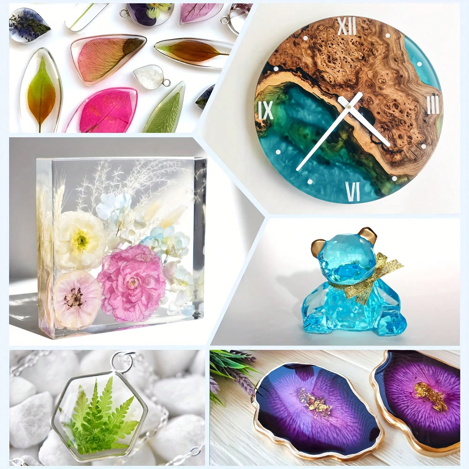 125ml/250ml Crystal Clear Cast - Resin Art Kit With Molds ulasan dan harga