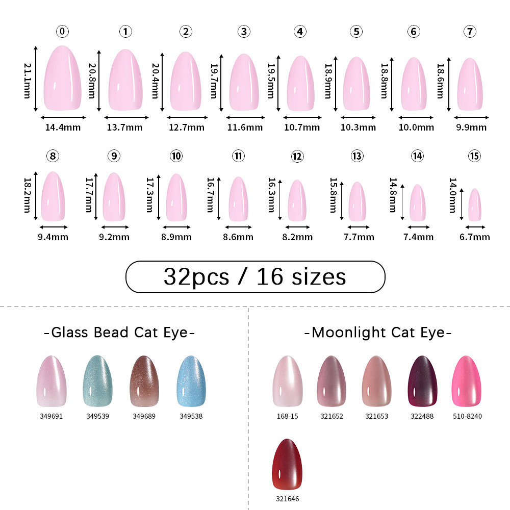 VITAGWX 32pcs Press on Nails A - Resin Art Gel ulasan dan harga