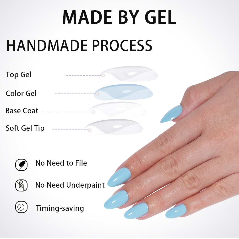 VITAGWX 32pcs Press on Nails A - Resin Art Gel ulasan dan harga