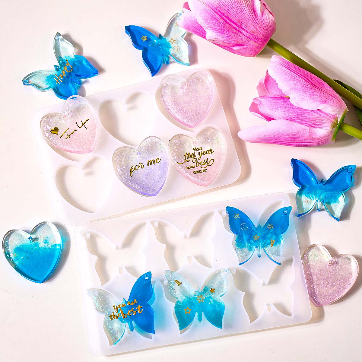 Six-hole with Holes Earring Si - Resin Art Kit With Molds ulasan dan harga
