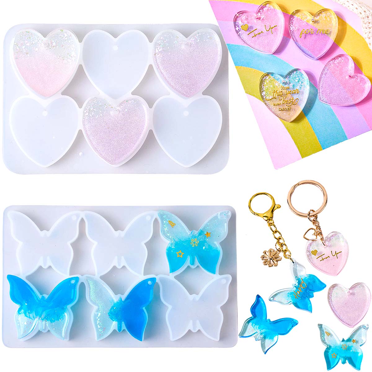 Six-hole with Holes Earring Si - Resin Art Kit With Molds ulasan dan harga