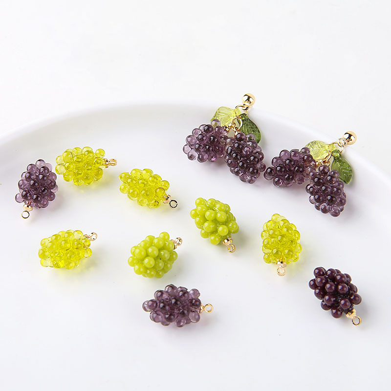 6pcs Cute Little Grapes Resin  - Resin Art Love ulasan dan harga