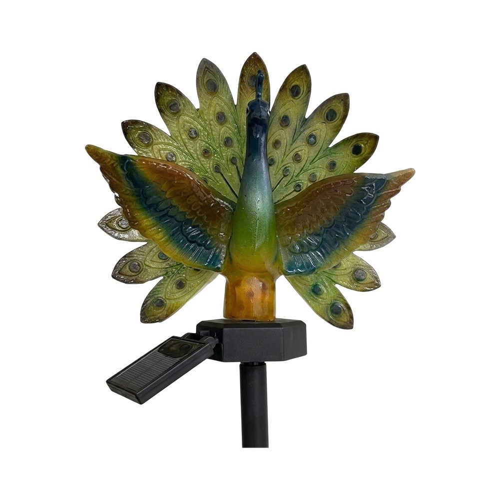 Resin Solar Peacock Garden Art - Resin Art Design ulasan dan harga