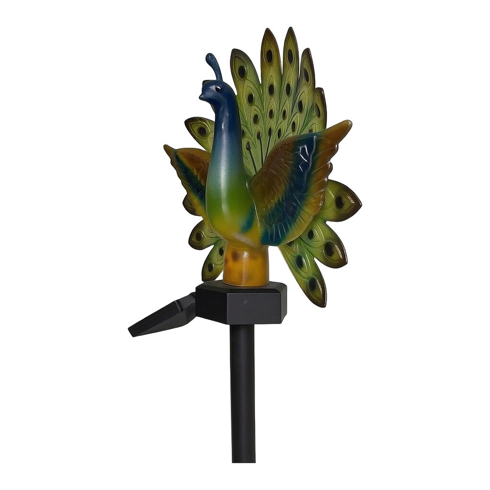 Resin Solar Peacock Garden Art - Resin Art Design ulasan dan harga