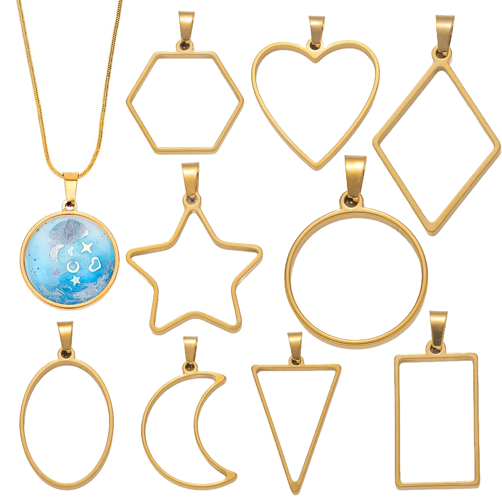 5pcs Stainless Steel Open Back - Resin Art Love ulasan dan harga