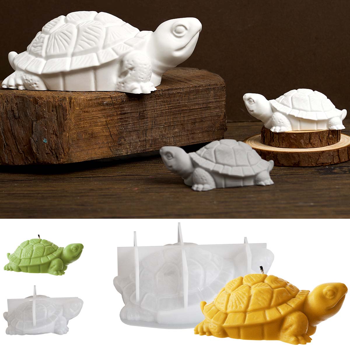 Stereo Turtle Silicone Candle  - Resin Art Kit With Molds ulasan dan harga