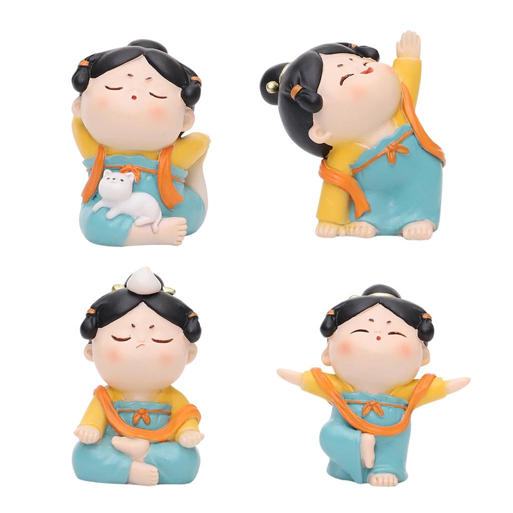 Cute Chinese Lady Yoga Statue  - Resin Art Studio ulasan dan harga