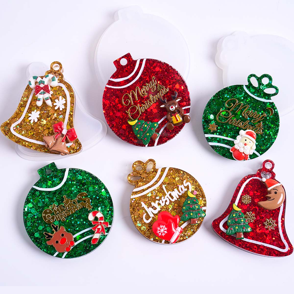 Xmas Tag Pendant Silicone Mold - Resin Art Kit With Molds ulasan dan harga
