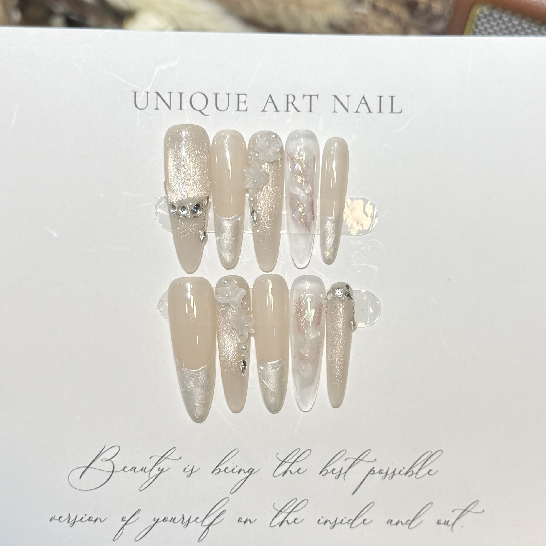 Press On Nails 10PCS Purple Fa - Resin Art And Deco ulasan dan harga