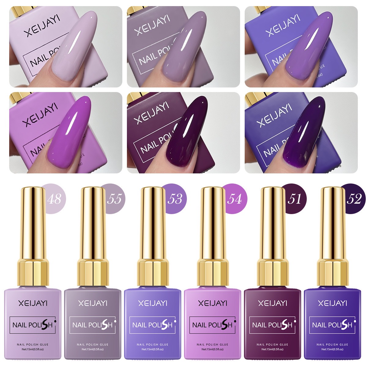 6PCS/SET 15ml Gel Nail Polish  - Resin Art All ulasan dan harga