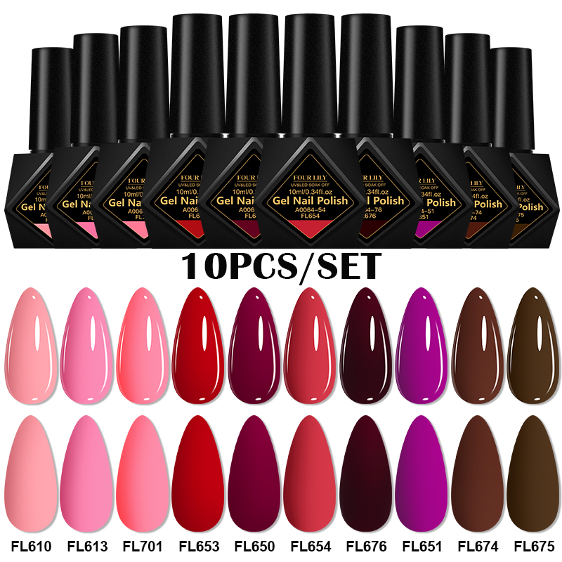 10pcs Gel Nail Polish Set  All - Resin Art All ulasan dan harga