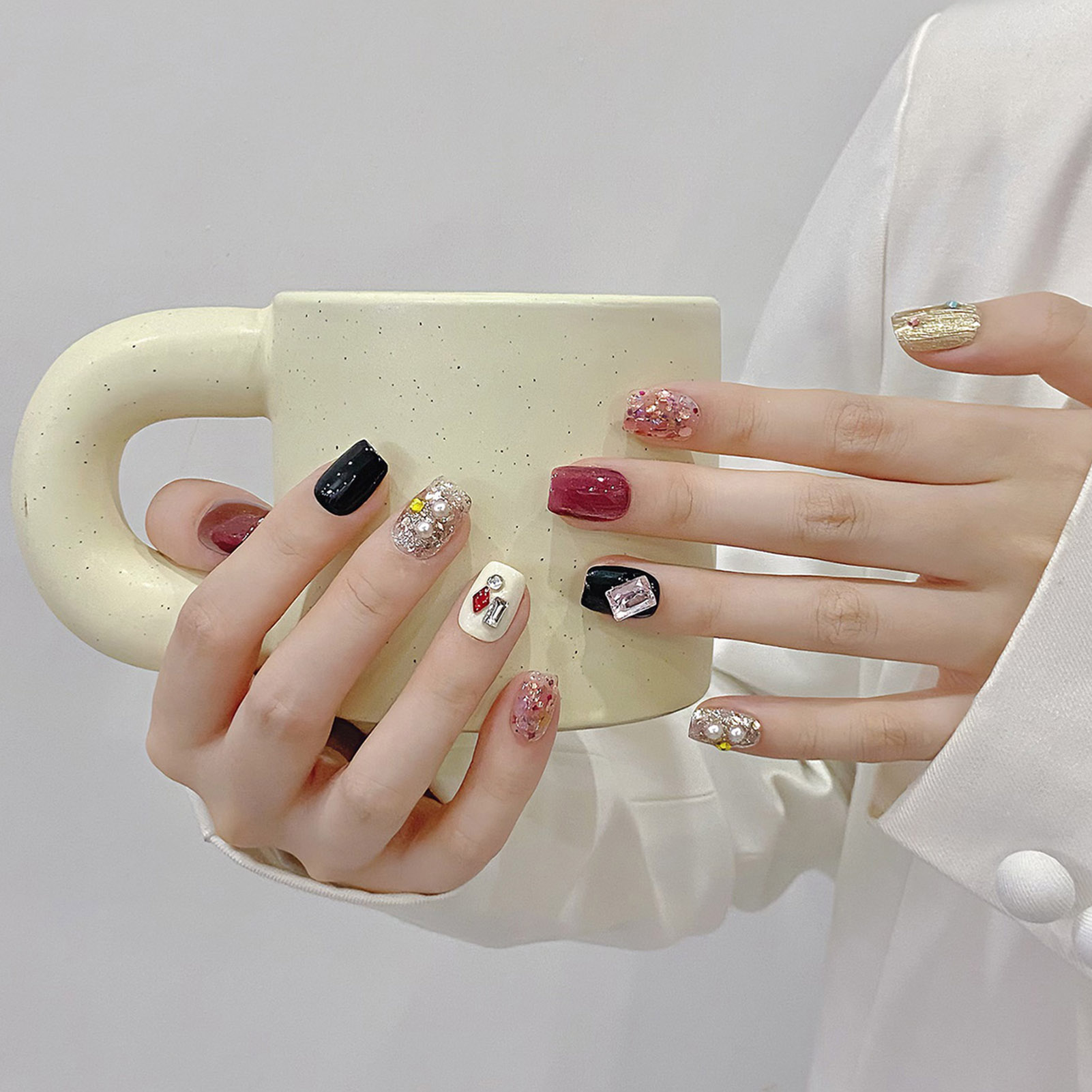 Handmade Press on Nails Glitte - Resin Art And Deco ulasan dan harga