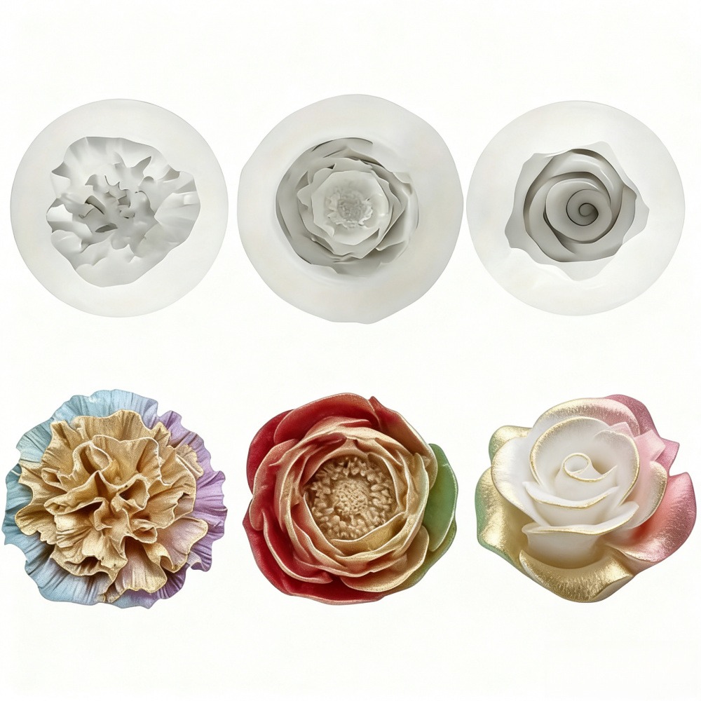 3-Piece Silicone Molds for Ros - Resin Art All ulasan dan harga