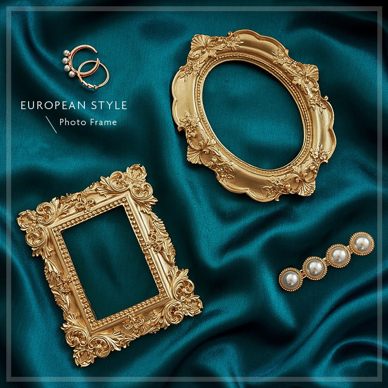 Golden Retro Photo Frame Nail  - Resin Art Photo Frame ulasan dan harga
