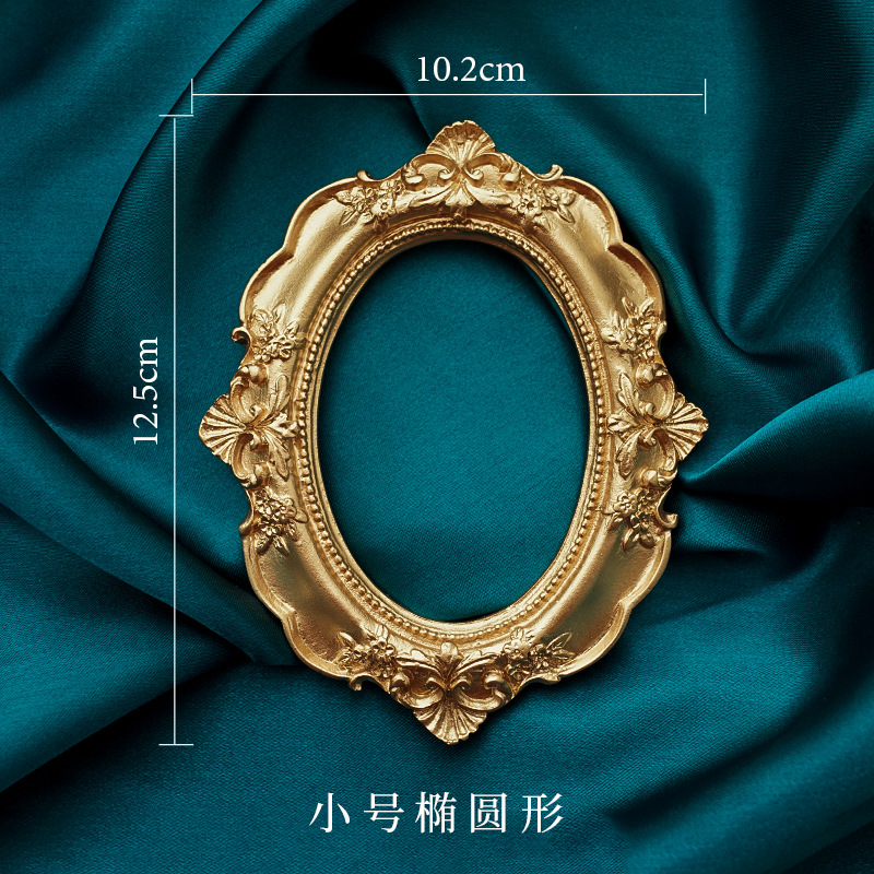 Golden Retro Photo Frame Nail  - Resin Art Photo Frame ulasan dan harga