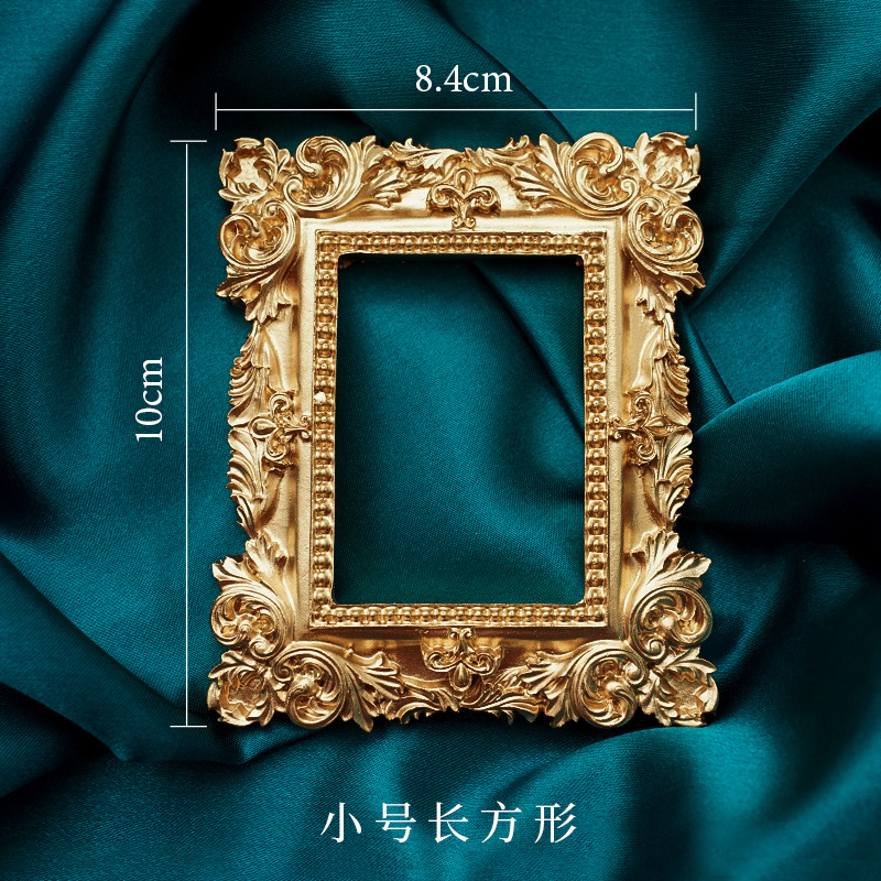 Golden Retro Photo Frame Nail  - Resin Art Photo Frame ulasan dan harga