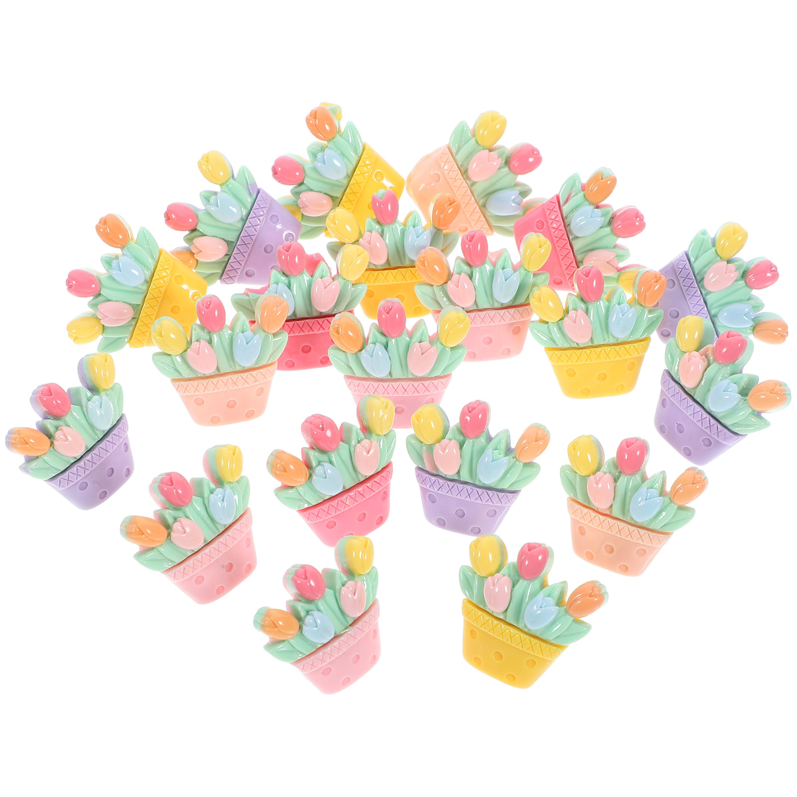 20Pcs Resin Thumbtacks Flower  - Resin Art Design ulasan dan harga