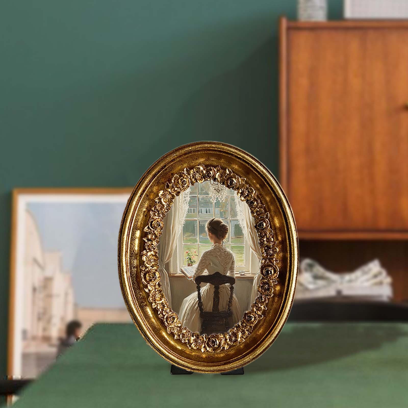 Vintage Oval Photo Frame 5.8x7 - Resin Art Studio ulasan dan harga