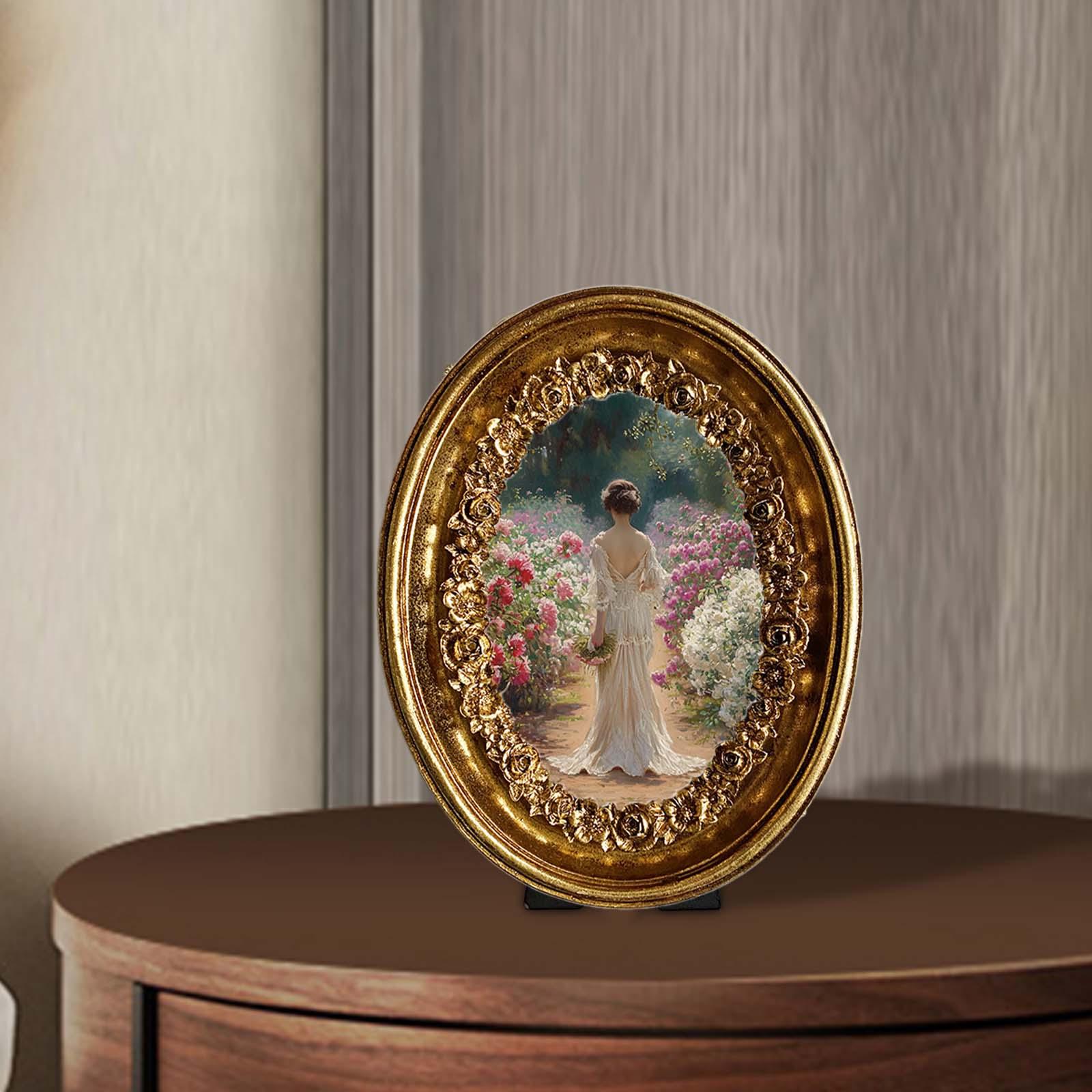 Vintage Oval Photo Frame 5.8x7 - Resin Art Studio ulasan dan harga