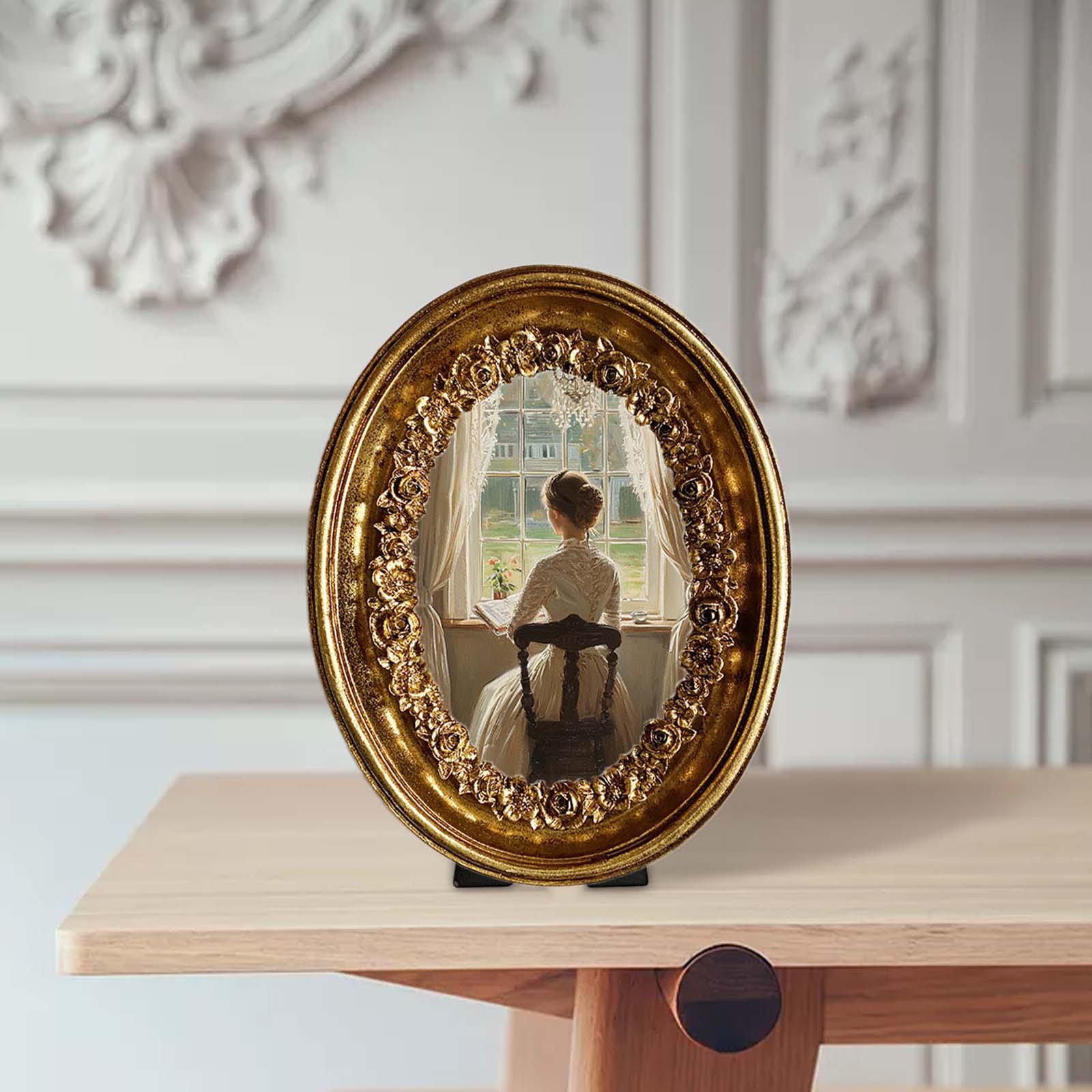 Vintage Oval Photo Frame 5.8x7 - Resin Art Studio ulasan dan harga