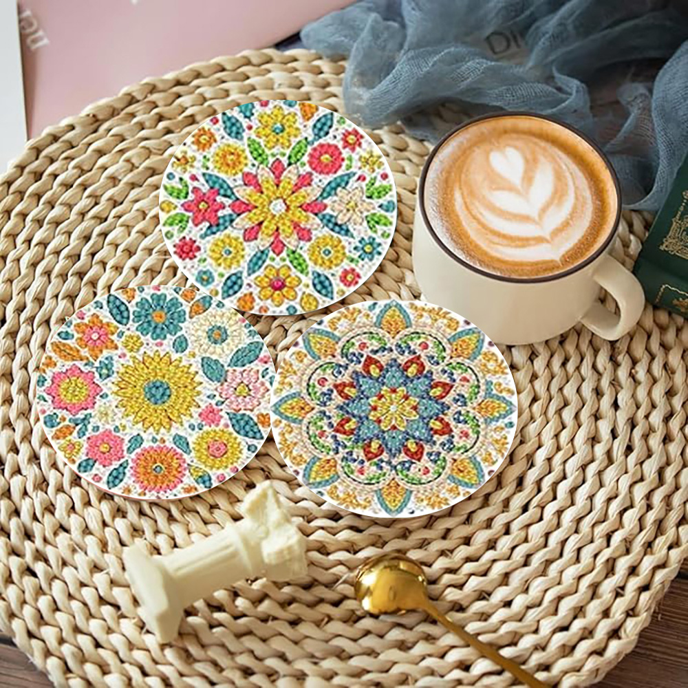 8-piece set/Diamond painting c - Resin Art Coasters ulasan dan harga