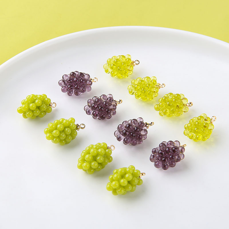 6pcs Cute Little Grapes Resin  - Resin Art Love ulasan dan harga