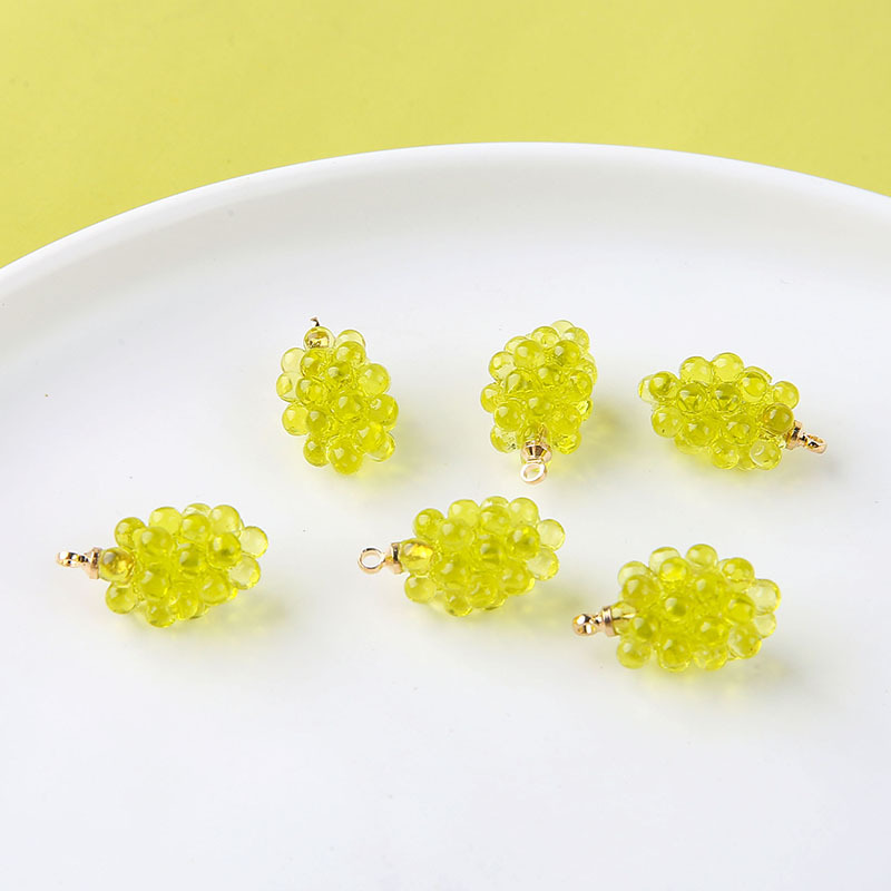 6pcs Cute Little Grapes Resin  - Resin Art Love ulasan dan harga