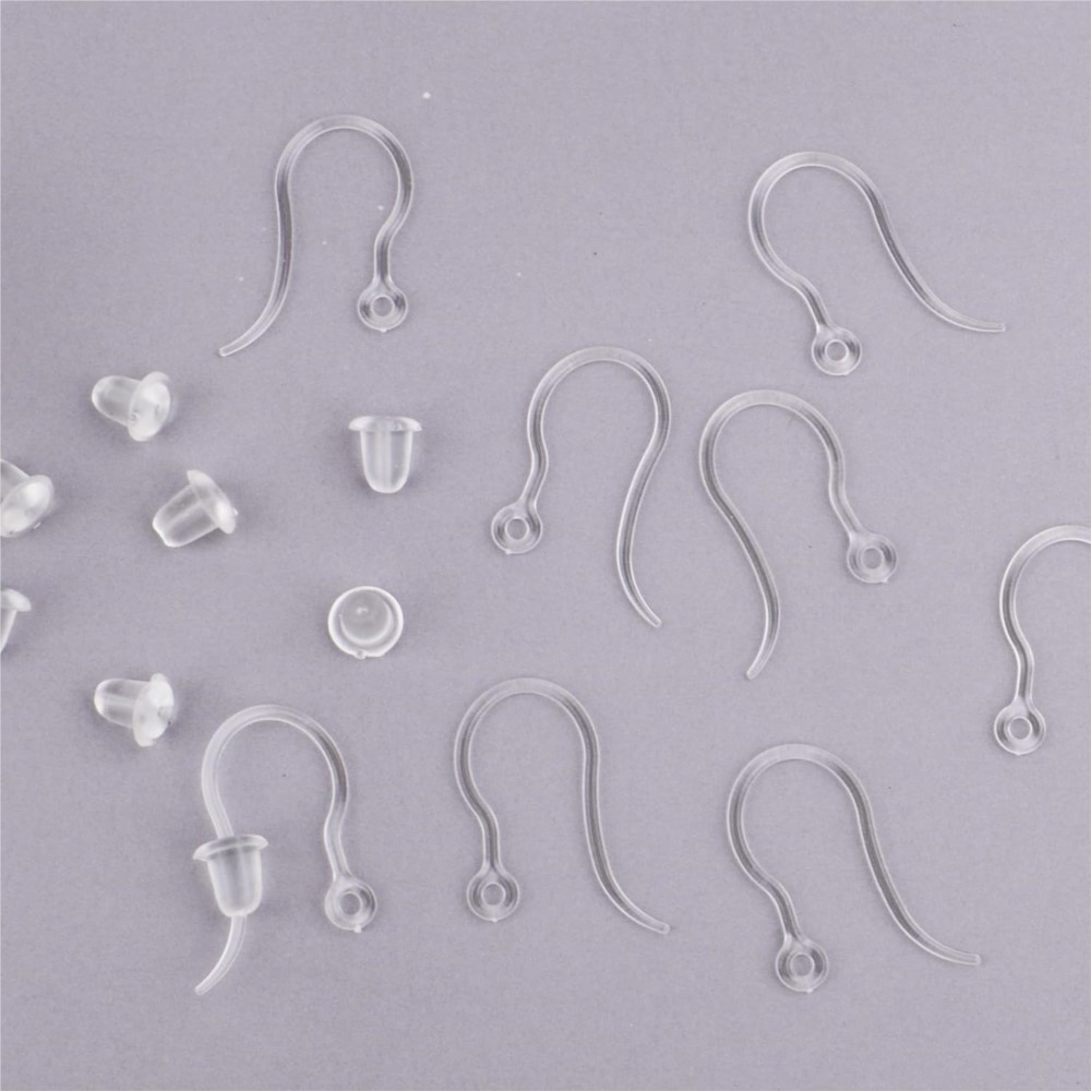 40pcs Clear Plastic Earring Ho - Resin Art Love ulasan dan harga