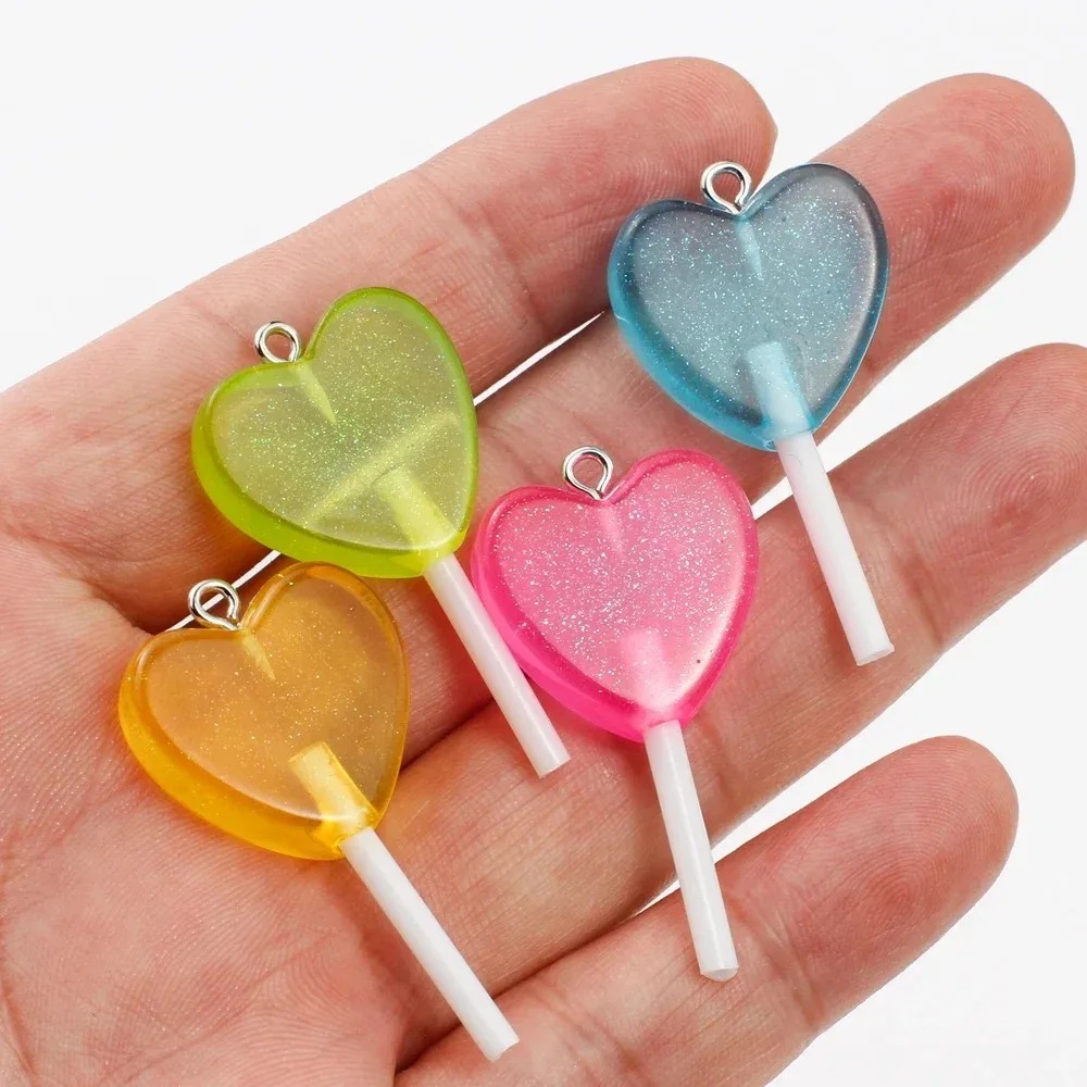10Pcs Kawaii Sparkly Heart Lol - Resin Art And Deco ulasan dan harga