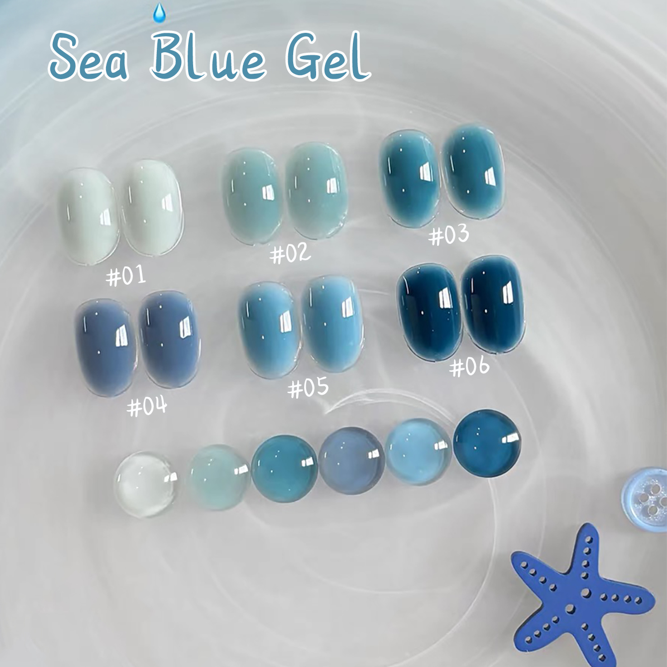 1-10pcs WS Ice Transparent Blu - Resin Art All ulasan dan harga