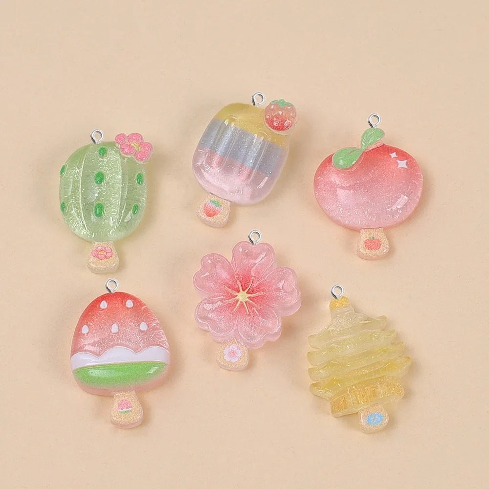 10Pcs Kawaii Summer Popsicle R - Resin Art And Deco ulasan dan harga