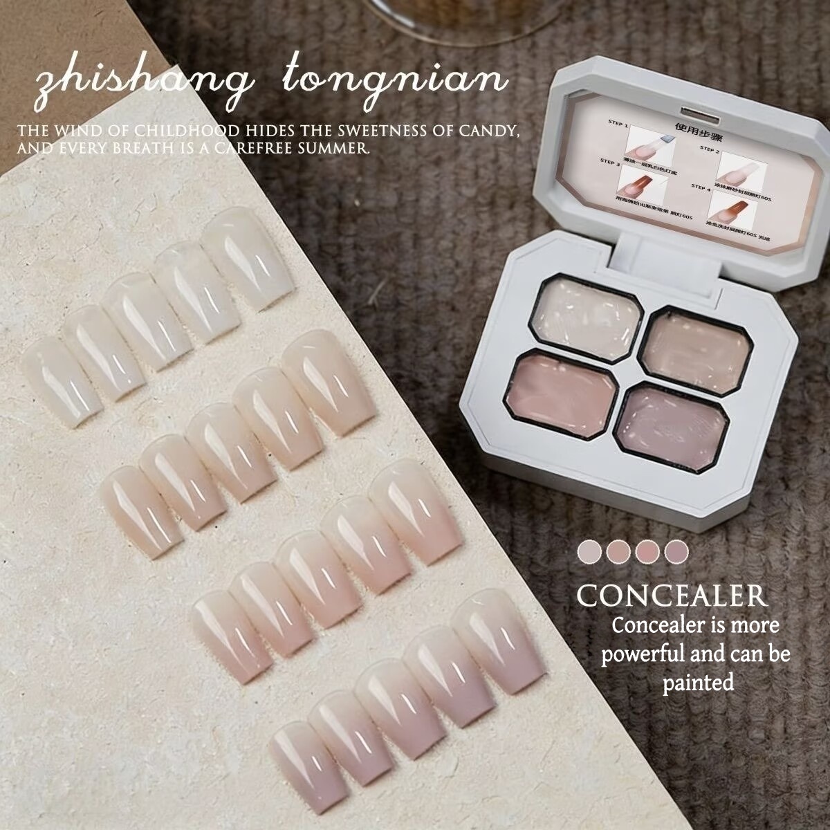 4 Colors Gradient pink ，nude P - Resin Art Gel ulasan dan harga