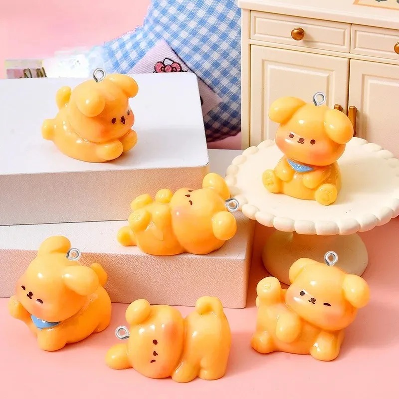 10Pcs Cute Cartoon Dog Acrylic - Resin Art Love ulasan dan harga