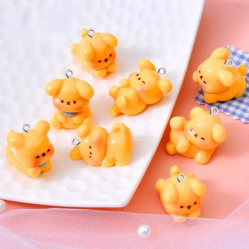 10Pcs Cute Cartoon Dog Acrylic - Resin Art Love ulasan dan harga