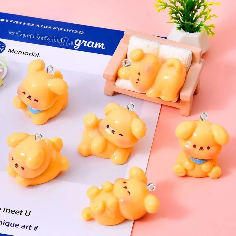 10Pcs Cute Cartoon Dog Acrylic - Resin Art Love ulasan dan harga