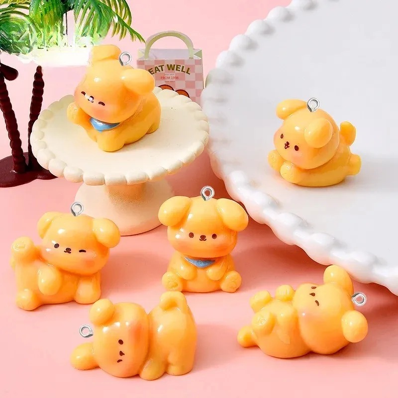 10Pcs Cute Cartoon Dog Acrylic - Resin Art Love ulasan dan harga